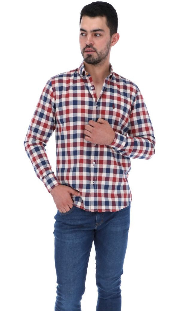 Camisa Manga Larga de Botones para Hombre | PORTO BLANCO