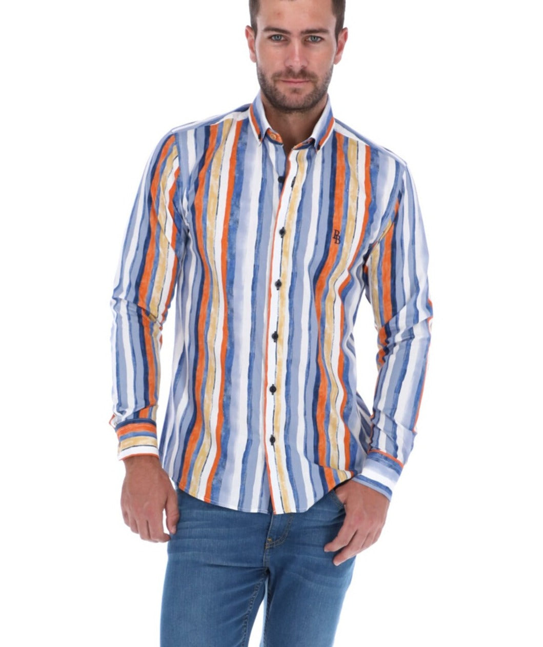Camisa Manga Larga de Botones para Hombre | PORTO BLANCO