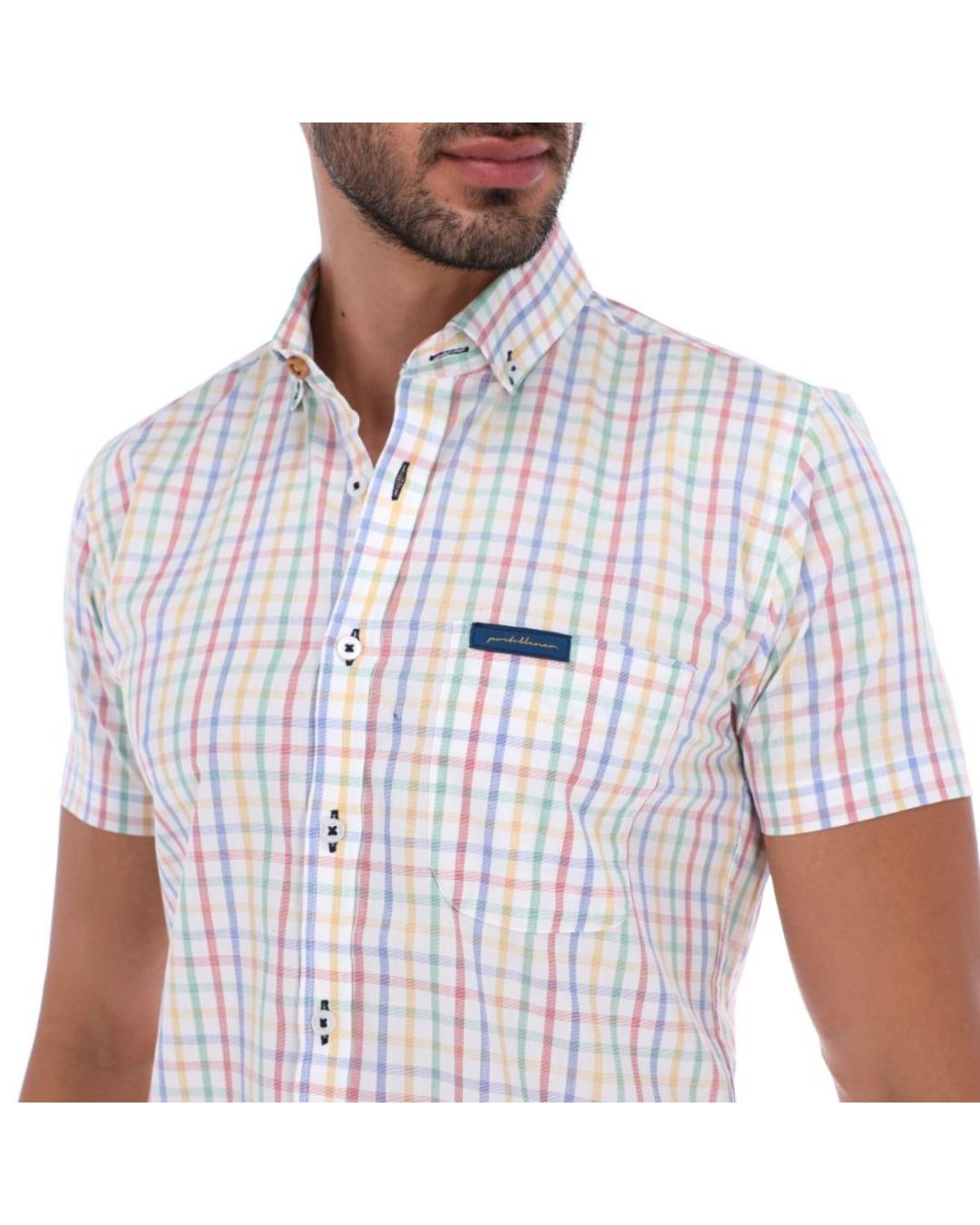 Camisa Manga Corta de Botones para Hombre | PORTO BLANCO