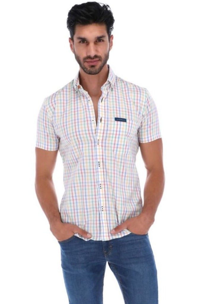 Camisa Manga Corta de Botones para Hombre | PORTO BLANCO