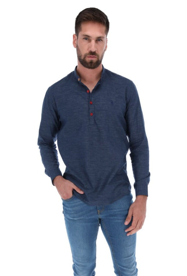 Camisa Manga Larga de Botones para Hombre | PORTO BLANCO