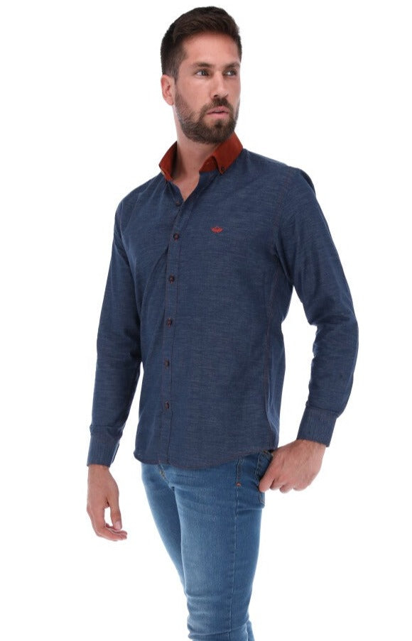 Camisa Manga Larga de Botones para Hombre | PORTO BLANCO