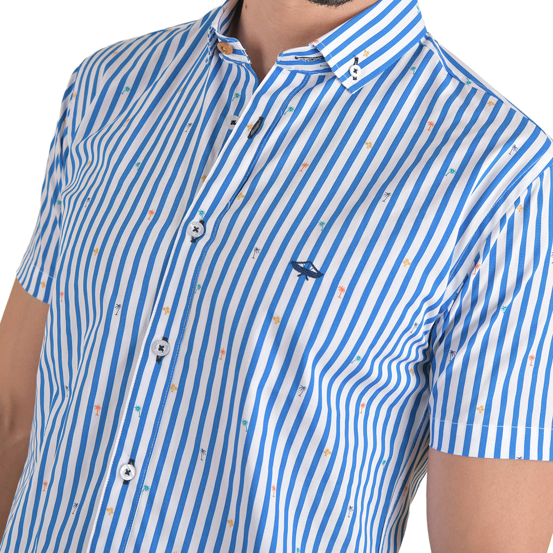 Camisa Manga Corta de Botones para Hombre | PORTO BLANCO