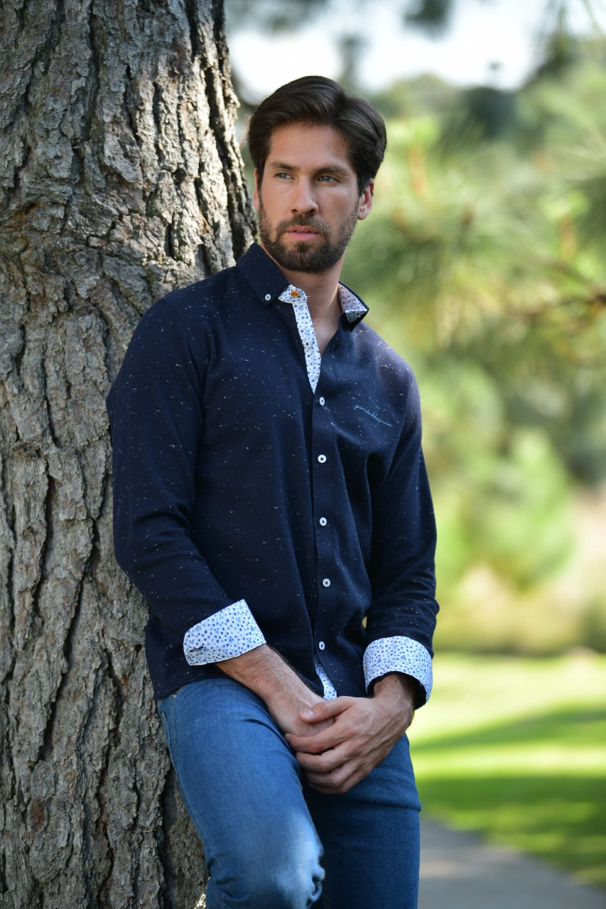Camisa Manga Larga de Botones para Hombre | PORTO BLANCO