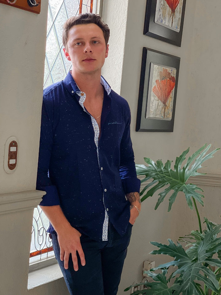 Camisa Manga Larga de Botones para Hombre | PORTO BLANCO