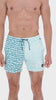 Load and play video in Gallery viewer, Men&#39;s Patchwork Quick Dry Swim Trunks Blue White &amp; Turquoise