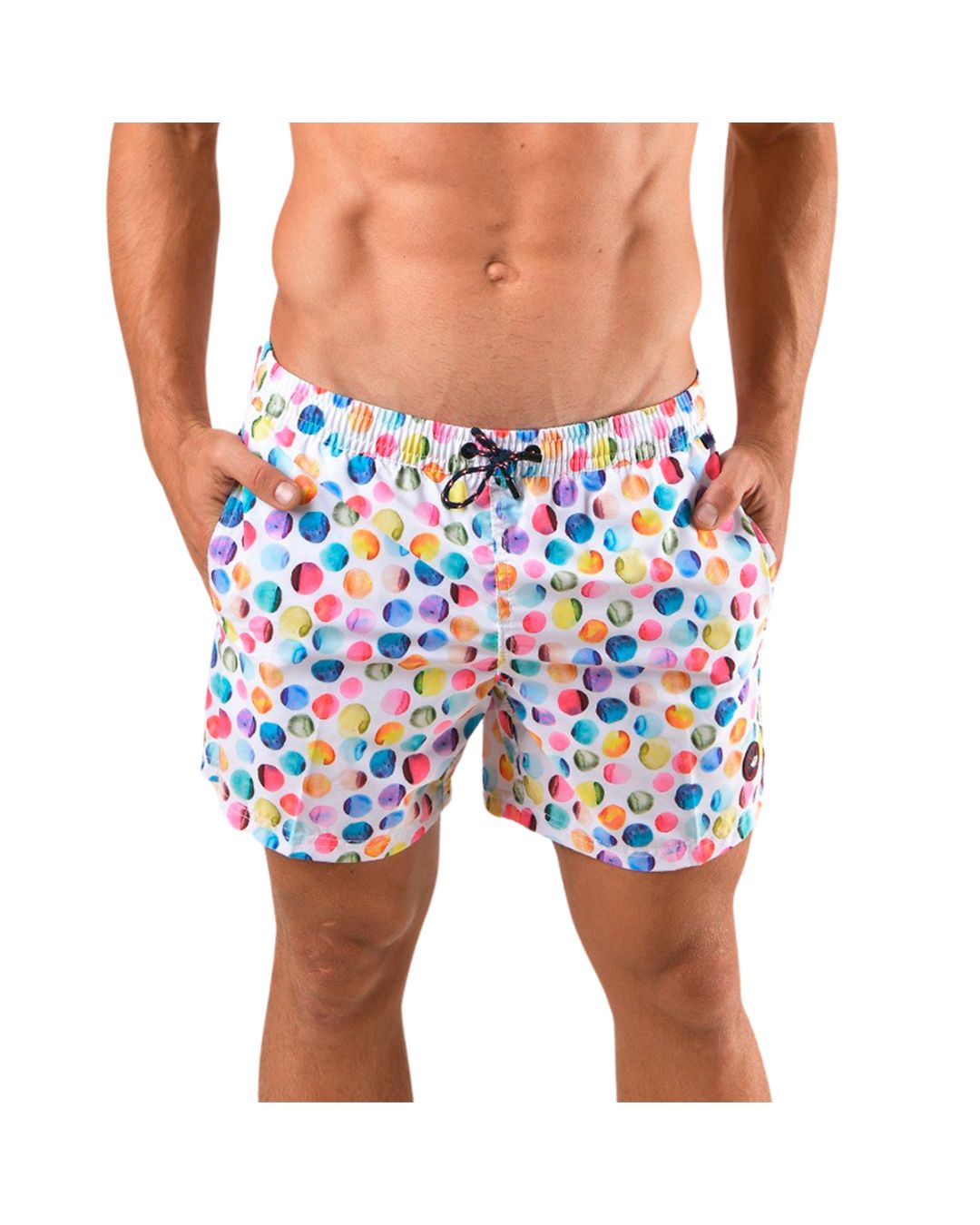 Men's Print Quick Dry Swim Trunks Multi Colored
