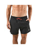 Load image into Gallery viewer, Men&#39;s Solid Quick Dry Swim Trunks Black &amp; Red