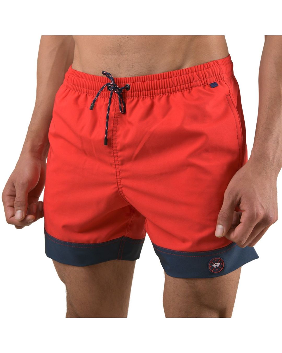 Men's Solid Quick Dry Swim Trunks Red & Blue
