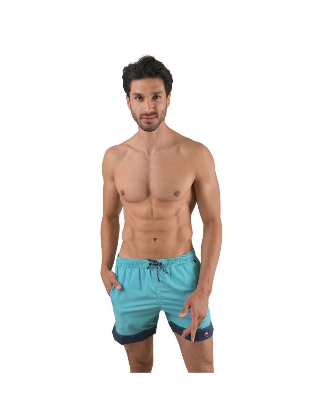 Men's Solid Quick Dry Swim Trunks Turquoise & Blue