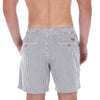 Men's Stripes Premium Flex-Stretch Bermuda Shorts White & Grey