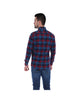 Men's Checkered Long Sleeve Button Down Shirt Blue & Red