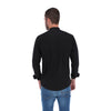Men's Solid Long Sleeve Classic Button Down Shirt Black | Porto Blanco