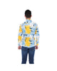 Load image into Gallery viewer, Men&#39;s Abstract Long Sleeve Button Down Shirt Blue Yellow &amp; White