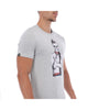 Load image into Gallery viewer, Men&#39;s Print Short Sleeve Crew Neck T-Shirt Grey &amp; White