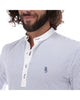 Load image into Gallery viewer, Men&#39;s Stripes Long Sleeve Button Down Shirt White &amp; Blue