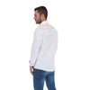 Men's Stripes Long Sleeve Classic Button Down Shirt White Salmon & Green | Porto Blanco