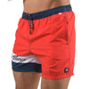Load image into Gallery viewer, Men&#39;s Patchwork Quick Dry Swim Trunks Red White &amp; Blue