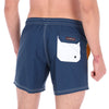 Load image into Gallery viewer, Men&#39;s Patchwork Quick Dry Swim Trunks White Blue &amp; Yellow