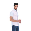 Men's Patchwork Short Sleeve Button Down Shirt Blue Pink & Green