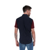 Men's Patchwork Short Sleeve Classic Button Down Shirt Black Green & Red | Porto Blanco