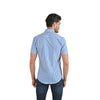 Men's Stripes Short Sleeve Button Down Shirt White & Blue