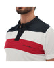 Load image into Gallery viewer, Men&#39;s Patchwork Short Sleeve Polo Shirt White Blue &amp; Red