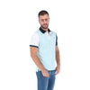Load image into Gallery viewer, Men&#39;s Patchwork Short Sleeve Classic Polo Shirt Green Blue &amp; White | Porto Blanco