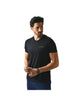 Men's Solid Short Sleeve V-Neck T-Shirt Black