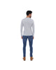 Men's Solid Long Sleeve Crew Neck T-Shirt Grey